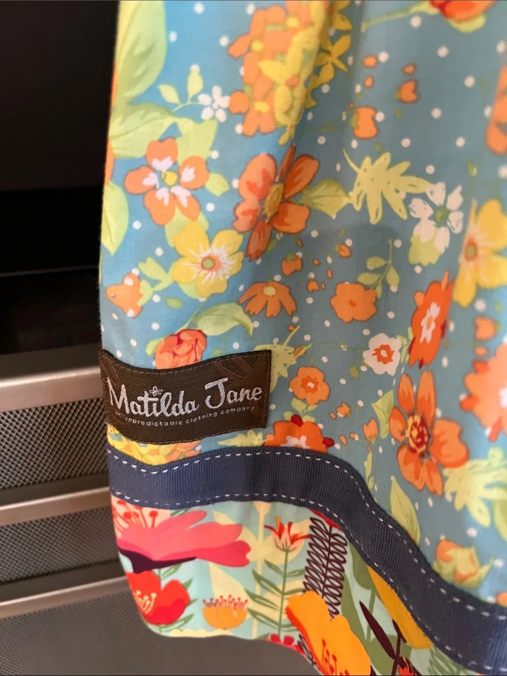 Matilda Jane Coral Polka & Aqua Floral Dress